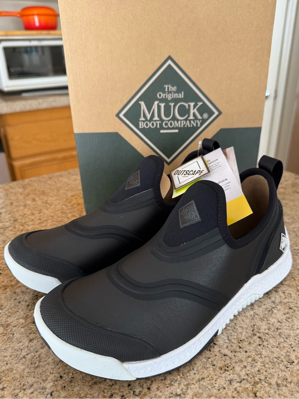 Muck Boot Company Outscape Slip-On Waterproof Women’s Boot — Black/White